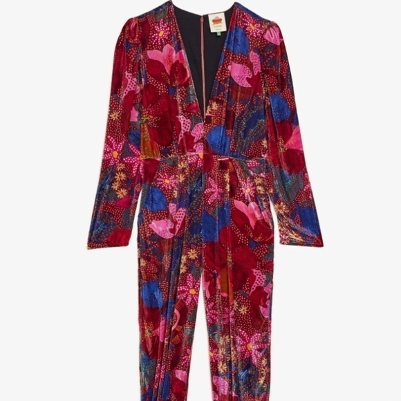 Farm Rio Red Wild Life Jumpsuit - Picture 7 of 7